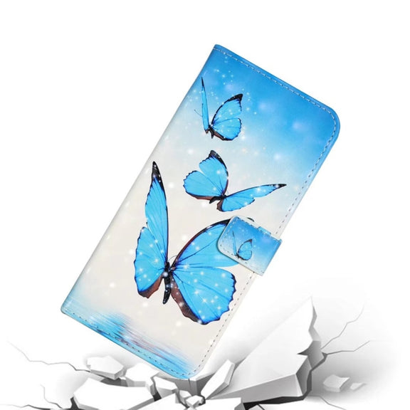 For Samsung Galaxy S25 5G Oil Embossed 3D Drawing Leather Phone Case(3 Butterflies)