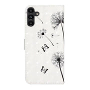 For Samsung Galaxy S25 5G Oil Embossed 3D Drawing Leather Phone Case(Couple Dandelion)