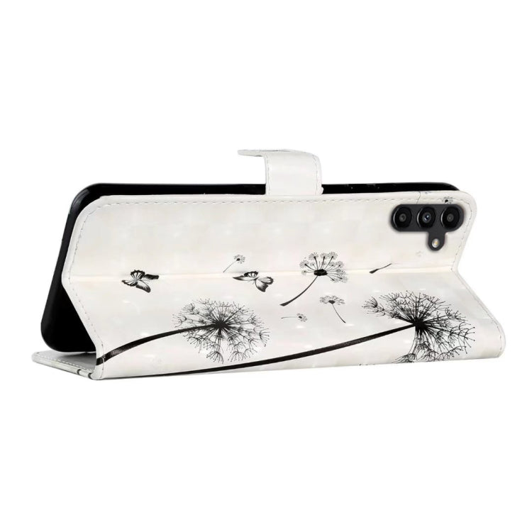 For Samsung Galaxy S25 5G Oil Embossed 3D Drawing Leather Phone Case(Couple Dandelion)
