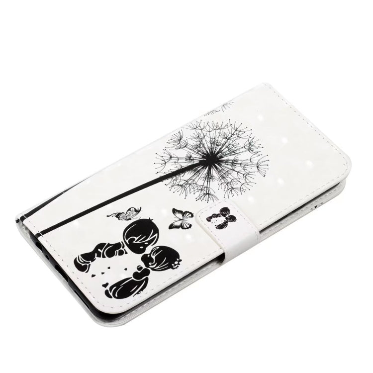 For Samsung Galaxy S25 5G Oil Embossed 3D Drawing Leather Phone Case(Couple Dandelion)