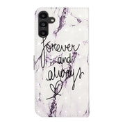 For Samsung Galaxy S25 5G Oil Embossed 3D Drawing Leather Phone Case(Words Marble)