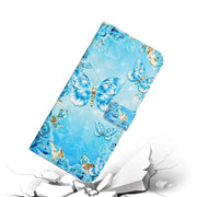 For Samsung Galaxy S25+ 5G Oil Embossed 3D Drawing Leather Phone Case(Blue Butterflies)