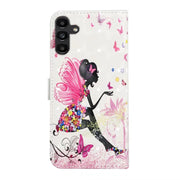 For Samsung Galaxy S25+ 5G Oil Embossed 3D Drawing Leather Phone Case(Flower Fairy)
