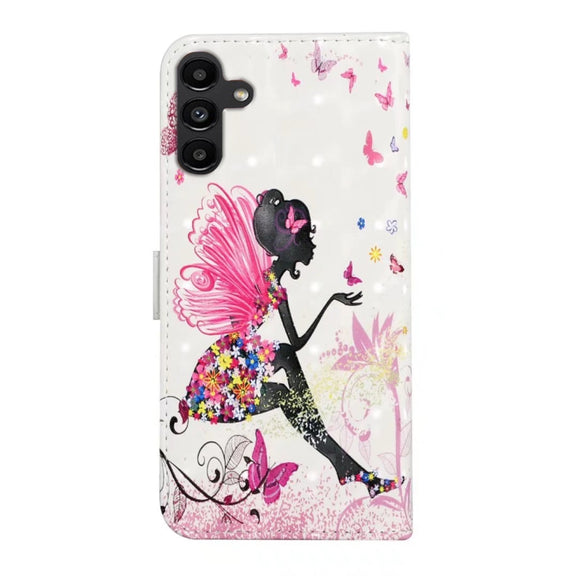 For Samsung Galaxy S25+ 5G Oil Embossed 3D Drawing Leather Phone Case(Flower Fairy)