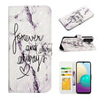 For Samsung Galaxy S25+ 5G Oil Embossed 3D Drawing Leather Phone Case(Words Marble) - Galaxy S25+ 5G Cases by PMC TechLife | Online Shopping South Africa | PMC TechLife | Buy Now Pay Later Mobicred