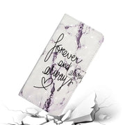 For Samsung Galaxy S25+ 5G Oil Embossed 3D Drawing Leather Phone Case(Words Marble)