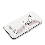 For Samsung Galaxy S25+ 5G Oil Embossed 3D Drawing Leather Phone Case(Feather)