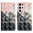 For Samsung Galaxy S25 Ultra 5G Oil Embossed 3D Drawing Leather Phone Case(Stitching Marble) - Galaxy S25 Ultra 5G Cases by PMC TechLife | Online Shopping South Africa | PMC TechLife | Buy Now Pay Later Mobicred