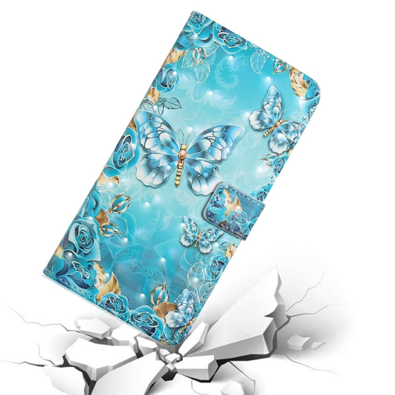 For Samsung Galaxy S25 Ultra 5G Oil Embossed 3D Drawing Leather Phone Case(Blue Butterflies)