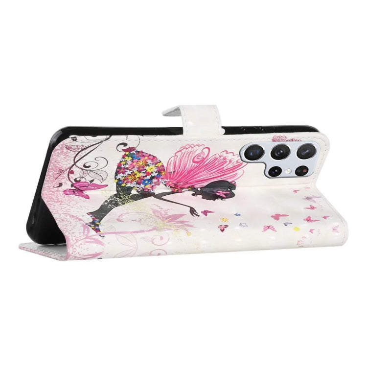 For Samsung Galaxy S25 Ultra 5G Oil Embossed 3D Drawing Leather Phone Case(Flower Fairy) - Galaxy S25 Ultra 5G Cases by PMC TechLife | Online Shopping South Africa | PMC TechLife | Buy Now Pay Later Mobicred