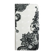 For Samsung Galaxy S25 Ultra 5G Oil Embossed 3D Drawing Leather Phone Case(Lace Flower)