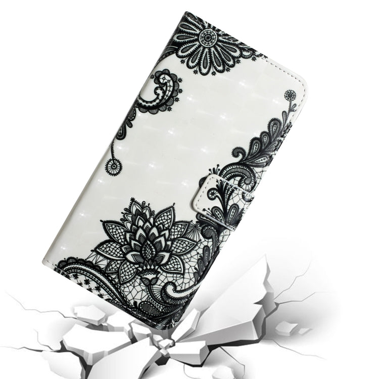 For Samsung Galaxy S25 Ultra 5G Oil Embossed 3D Drawing Leather Phone Case(Lace Flower)