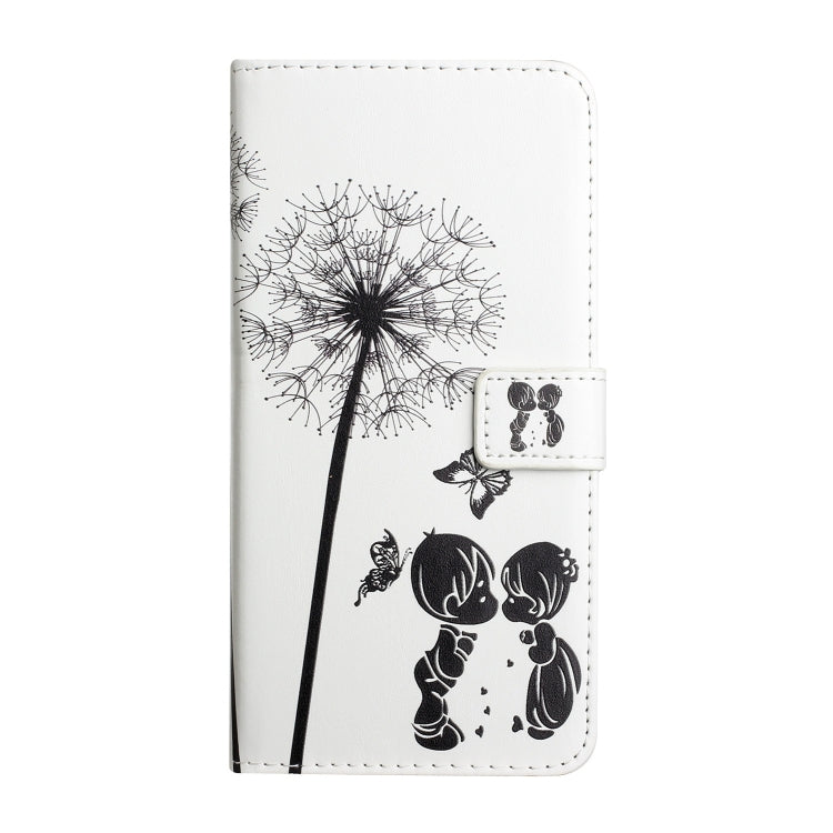 For Samsung Galaxy S25 Ultra 5G Oil Embossed 3D Drawing Leather Phone Case(Couple Dandelion)