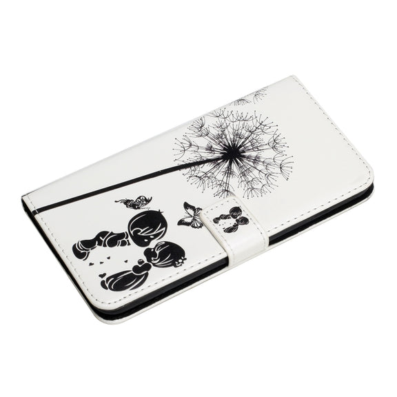 For Samsung Galaxy S25 Ultra 5G Oil Embossed 3D Drawing Leather Phone Case(Couple Dandelion)