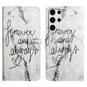 For Samsung Galaxy S25 Ultra 5G Oil Embossed 3D Drawing Leather Phone Case(Words Marble)