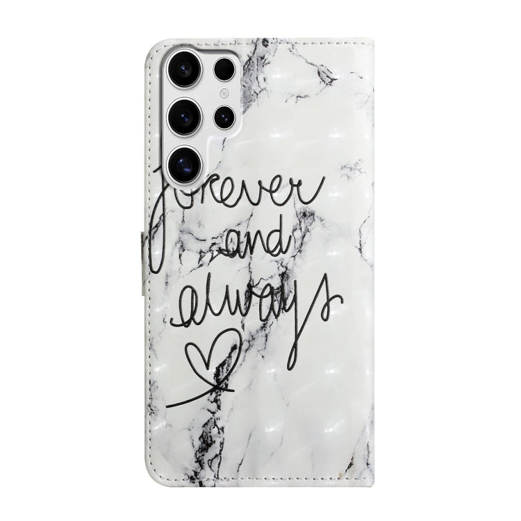 For Samsung Galaxy S25 Ultra 5G Oil Embossed 3D Drawing Leather Phone Case(Words Marble)