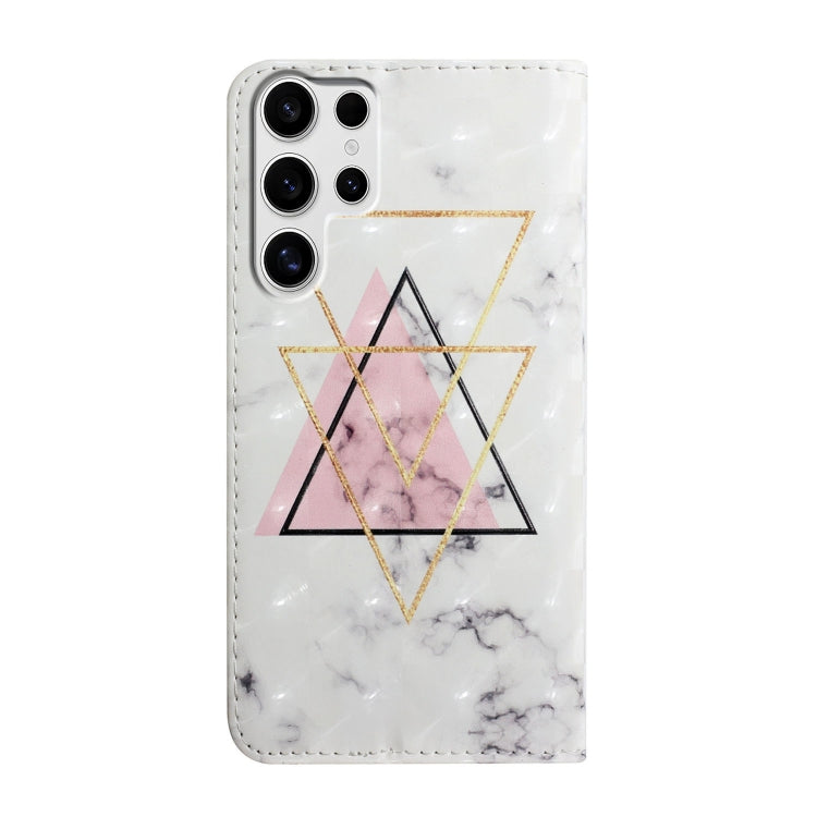 For Samsung Galaxy S25 Ultra 5G Oil Embossed 3D Drawing Leather Phone Case(Triangular Marble) - Galaxy S25 Ultra 5G Cases by PMC TechLife | Online Shopping South Africa | PMC TechLife | Buy Now Pay Later Mobicred