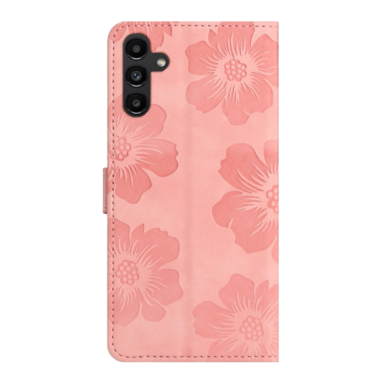 For Samsung Galaxy S25+ 5G Flower Embossing Pattern Leather Phone Case(Pink) - Galaxy S25+ 5G Cases by PMC Jewellery | Online Shopping South Africa | PMC Jewellery | Buy Now Pay Later Mobicred