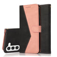 For Samsung Galaxy S25+ 5G Dual-color Stitching Leather Phone Case(Black Rose Gold) - Galaxy S25+ 5G Cases by PMC TechLife | Online Shopping South Africa | PMC TechLife | Buy Now Pay Later Mobicred