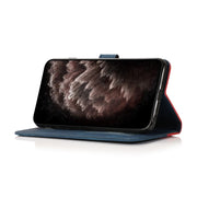 For Samsung Galaxy S25 Ultra 5G Dual-color Stitching Leather Phone Case(Red Blue)