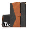 For Samsung Galaxy S25 Ultra 5G Dual-color Stitching Leather Phone Case(Black Brown) - Galaxy S25 Ultra 5G Cases by PMC TechLife | Online Shopping South Africa | PMC TechLife | Buy Now Pay Later Mobicred