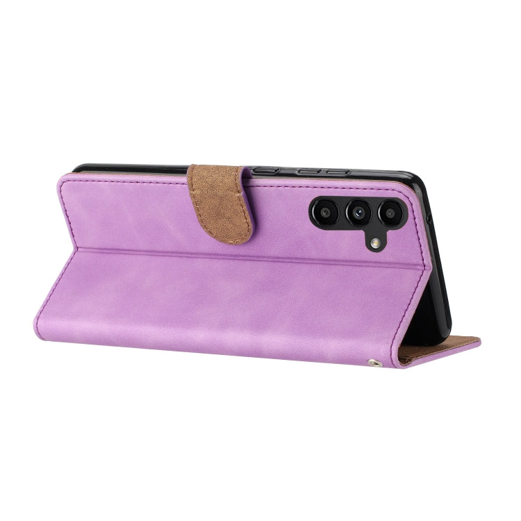 For Samsung Galaxy S25 5G Seven Butterflies Embossed Leather Phone Case(Purple) - Galaxy S25 5G Cases by PMC Jewellery | Online Shopping South Africa | PMC Jewellery | Buy Now Pay Later Mobicred