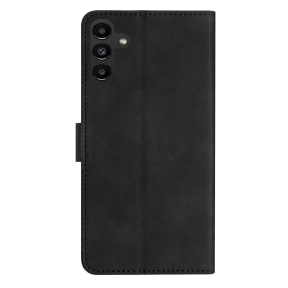 For Samsung Galaxy S25 5G Seven Butterflies Embossed Leather Phone Case(Black)
