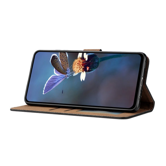 For Samsung Galaxy S25 5G Seven Butterflies Embossed Leather Phone Case(Black)