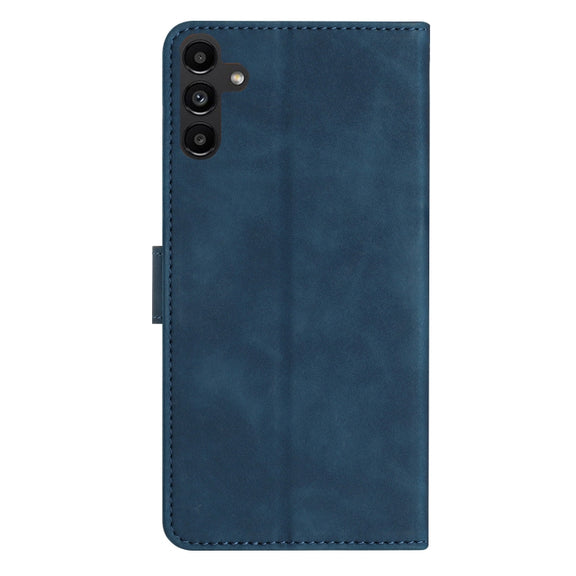 For Samsung Galaxy S25 5G Seven Butterflies Embossed Leather Phone Case(Blue)