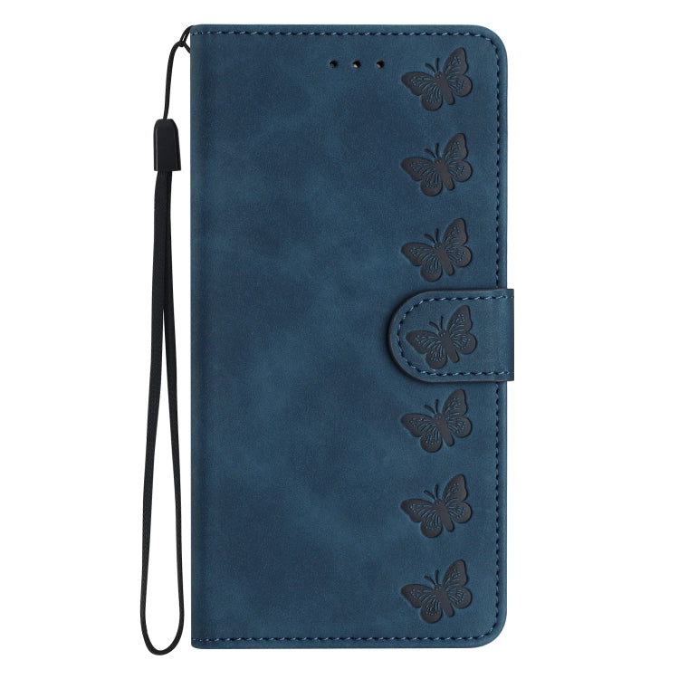 For Samsung Galaxy S25+ 5G Seven Butterflies Embossed Leather Phone Case(Blue) - Galaxy S25+ 5G Cases by PMC Jewellery | Online Shopping South Africa | PMC Jewellery | Buy Now Pay Later Mobicred
