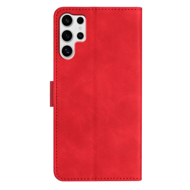 For Samsung Galaxy S25 Ultra 5G Seven Butterflies Embossed Leather Phone Case(Red) - Galaxy S25 Ultra 5G Cases by PMC Jewellery | Online Shopping South Africa | PMC Jewellery | Buy Now Pay Later Mobicred