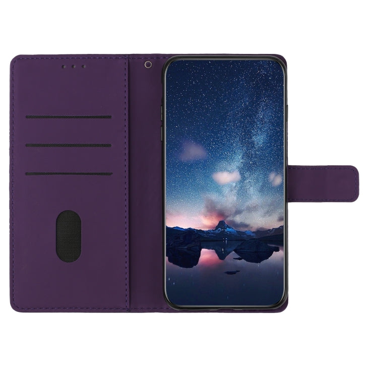 For Samsung Galaxy S25 5G Diamond Embossed Skin Feel Leather Phone Case(Purple) - Galaxy S25 5G Cases by PMC Jewellery | Online Shopping South Africa | PMC Jewellery | Buy Now Pay Later Mobicred