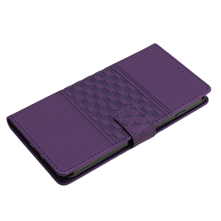 For Samsung Galaxy S25 5G Diamond Embossed Skin Feel Leather Phone Case(Purple) - Galaxy S25 5G Cases by PMC Jewellery | Online Shopping South Africa | PMC Jewellery | Buy Now Pay Later Mobicred