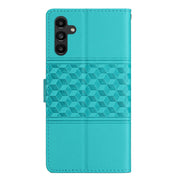 For Samsung Galaxy S25+ 5G Diamond Embossed Skin Feel Leather Phone Case(Blue)
