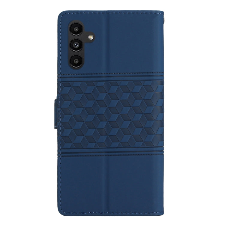 For Samsung Galaxy S25+ 5G Diamond Embossed Skin Feel Leather Phone Case(Dark Blue) - Galaxy S25+ 5G Cases by PMC Jewellery | Online Shopping South Africa | PMC Jewellery | Buy Now Pay Later Mobicred