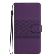 For Samsung Galaxy S25 Ultra 5G Diamond Embossed Skin Feel Leather Phone Case(Purple)