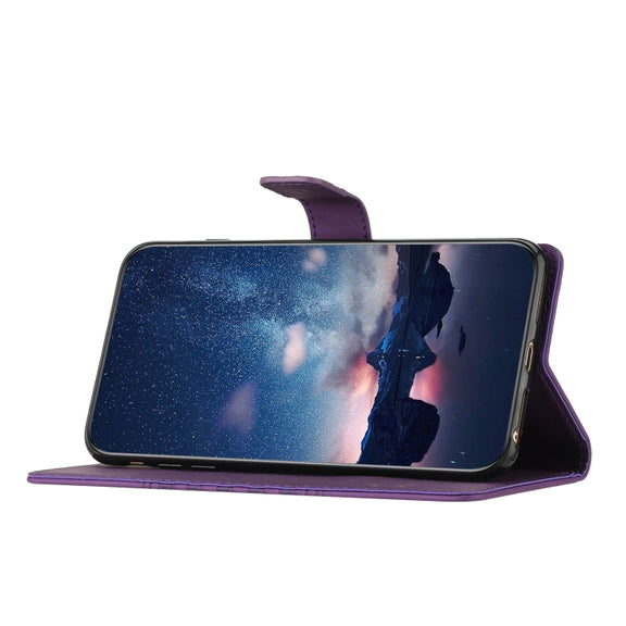 For Samsung Galaxy S25 Ultra 5G Diamond Embossed Skin Feel Leather Phone Case(Purple)