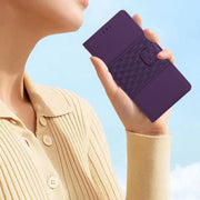For Samsung Galaxy S25 Ultra 5G Diamond Embossed Skin Feel Leather Phone Case(Purple)