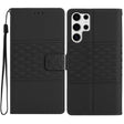 For Samsung Galaxy S25 Ultra 5G Diamond Embossed Skin Feel Leather Phone Case(Black) - Galaxy S25 Ultra 5G Cases by PMC Jewellery | Online Shopping South Africa | PMC Jewellery | Buy Now Pay Later Mobicred