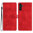 For Samsung Galaxy S25+ 5G Flower Butterfly Embossing Pattern Leather Phone Case(Red) - free shipping - PMC Jewellery - Order now!