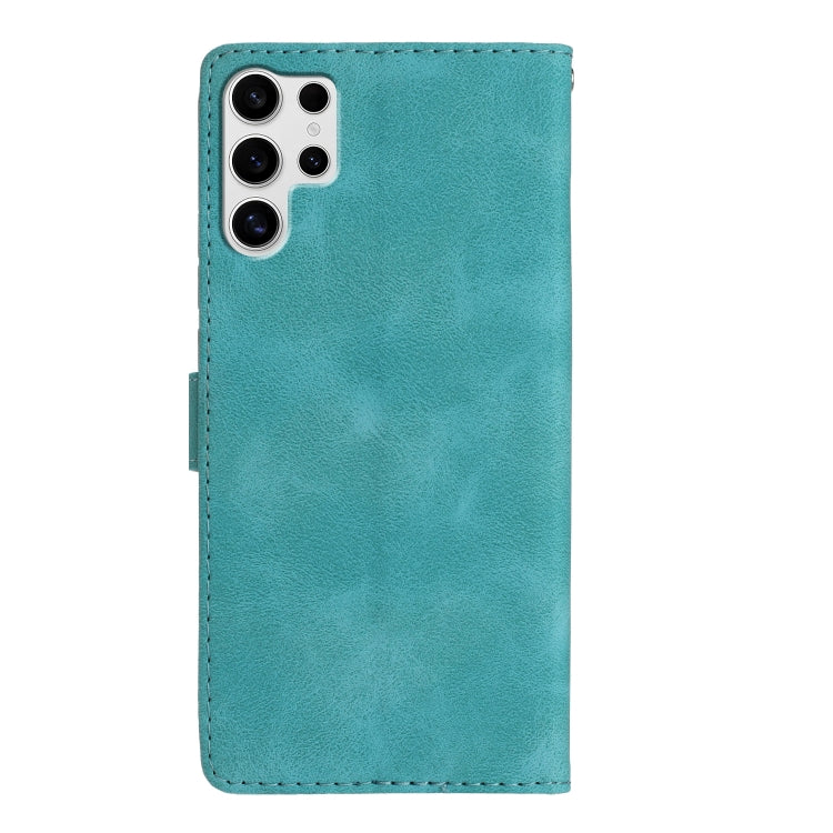 For Samsung Galaxy S25 Ultra 5G Flower Butterfly Embossing Pattern Leather Phone Case(Sky Blue) - free shipping - PMC Jewellery - Order now!