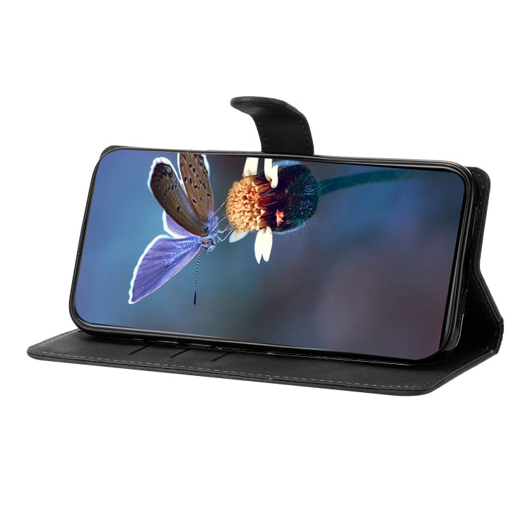 For Samsung Galaxy S25+ 5G Cherry Blossom Butterfly Skin Feel Embossed PU Phone Case(Black) - free shipping - PMC Jewellery - Order now!