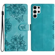 For Samsung Galaxy S25 Ultra 5G Cherry Blossom Butterfly Skin Feel Embossed PU Phone Case(Green) - free shipping - PMC TechLife - Order now!