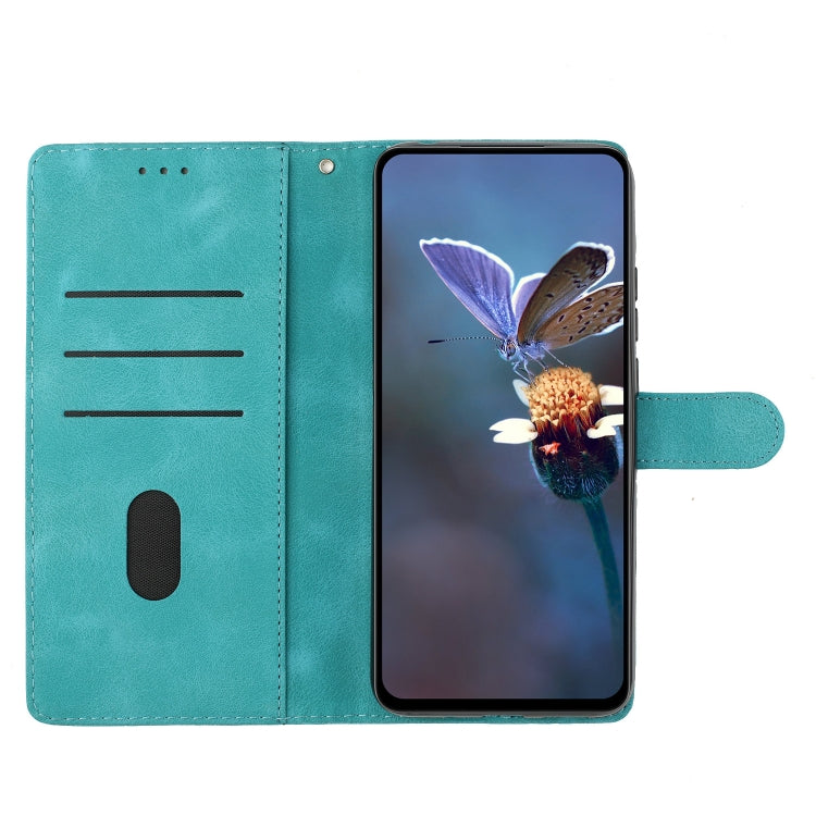 For Samsung Galaxy S25 Ultra 5G Cherry Blossom Butterfly Skin Feel Embossed PU Phone Case(Green)