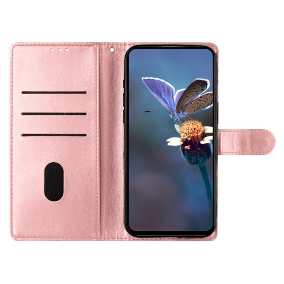For Samsung Galaxy S25 Ultra 5G Cherry Blossom Butterfly Skin Feel Embossed PU Phone Case(Rose Gold)