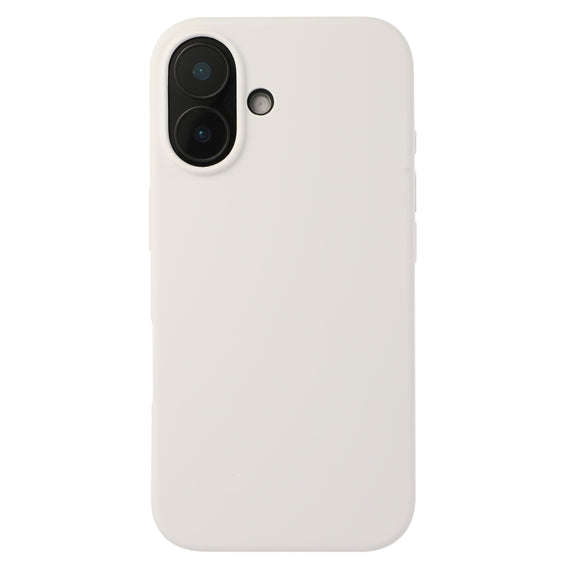 For iPhone 16 Plus Liquid Silicone Phone Case(White)