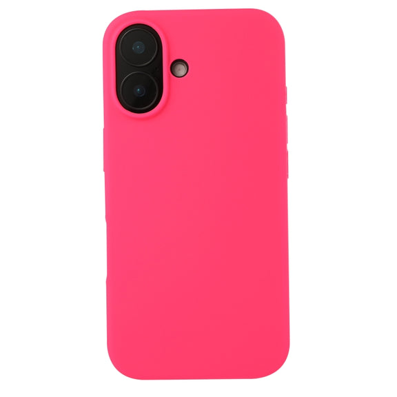 For iPhone 16 Plus Liquid Silicone Phone Case(Brilliant Pink)