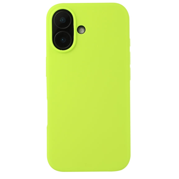 For iPhone 16 Plus Liquid Silicone Phone Case(Brilliant Green)