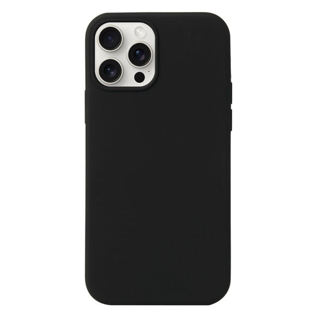 For iPhone 16 Pro Liquid Silicone Phone Case(Black)