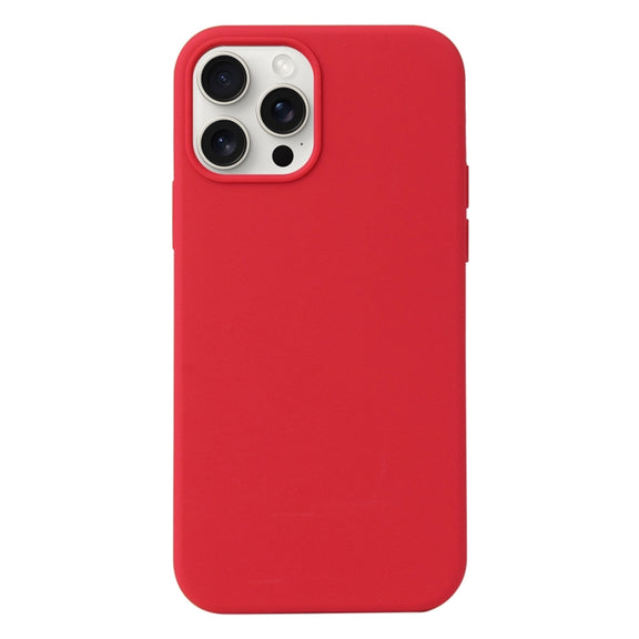 For iPhone 16 Pro Liquid Silicone Phone Case(Carmine Red)